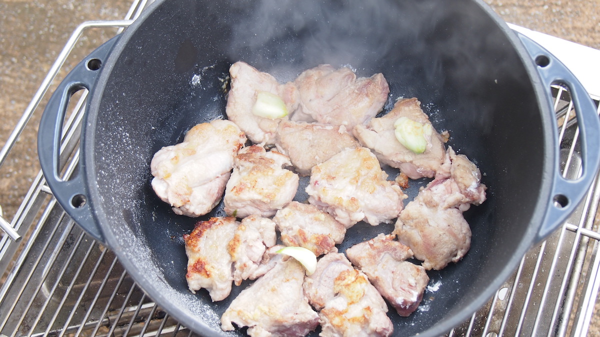 羊肉の焼き目