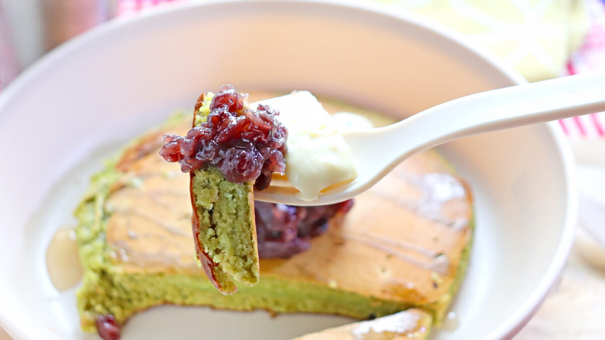 ダイソー食材だけで作る抹茶パンケーキ