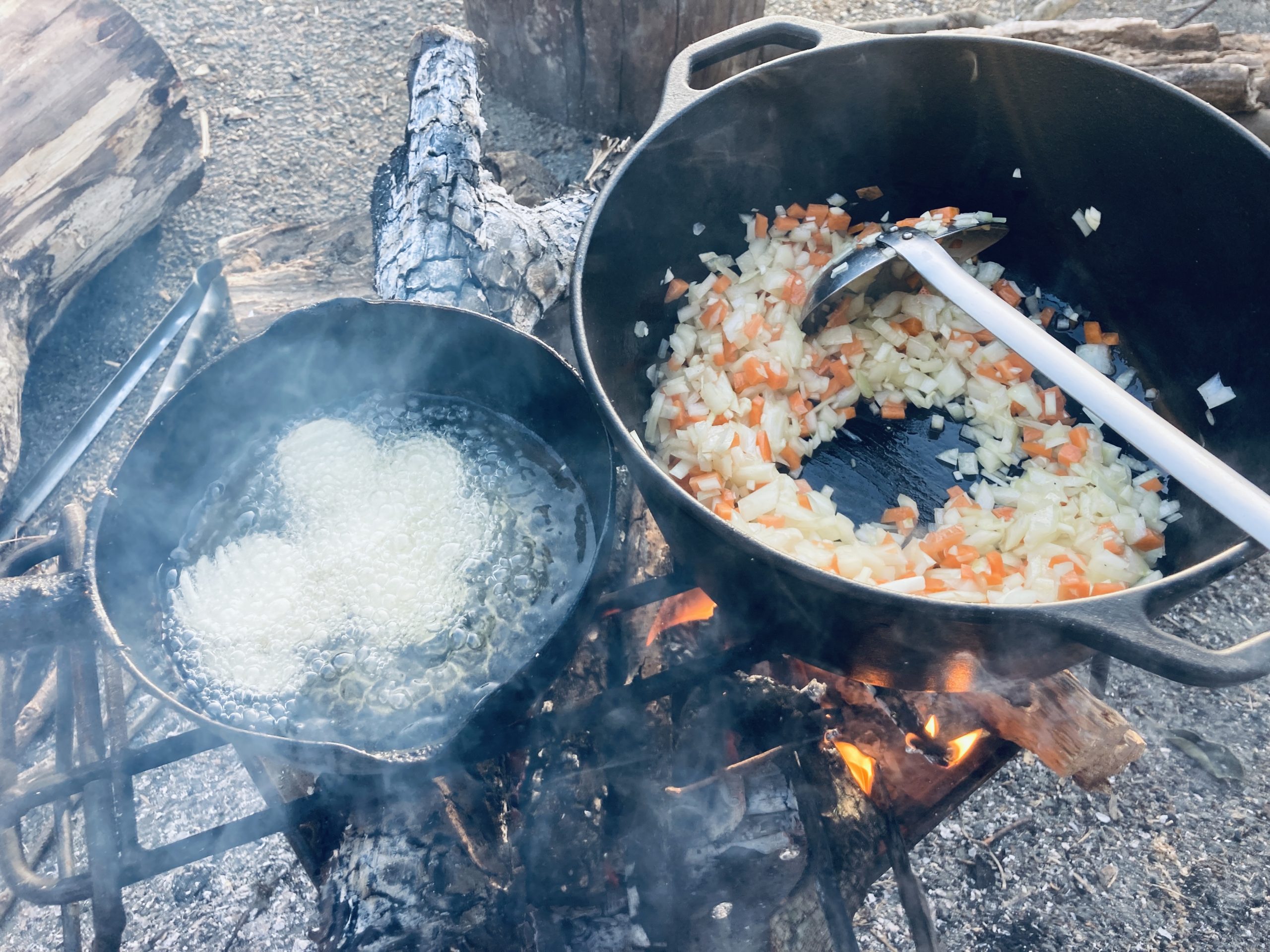 焚き火料理