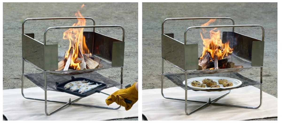 焚き火と同時に多彩なオーブン料理が可能。
