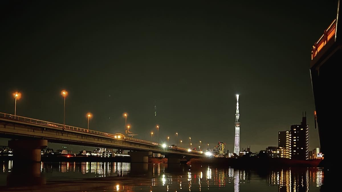 スカイツリーが見える夜景