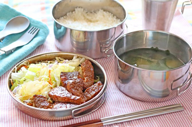 ダイソークッカー3点セットで焼肉定食