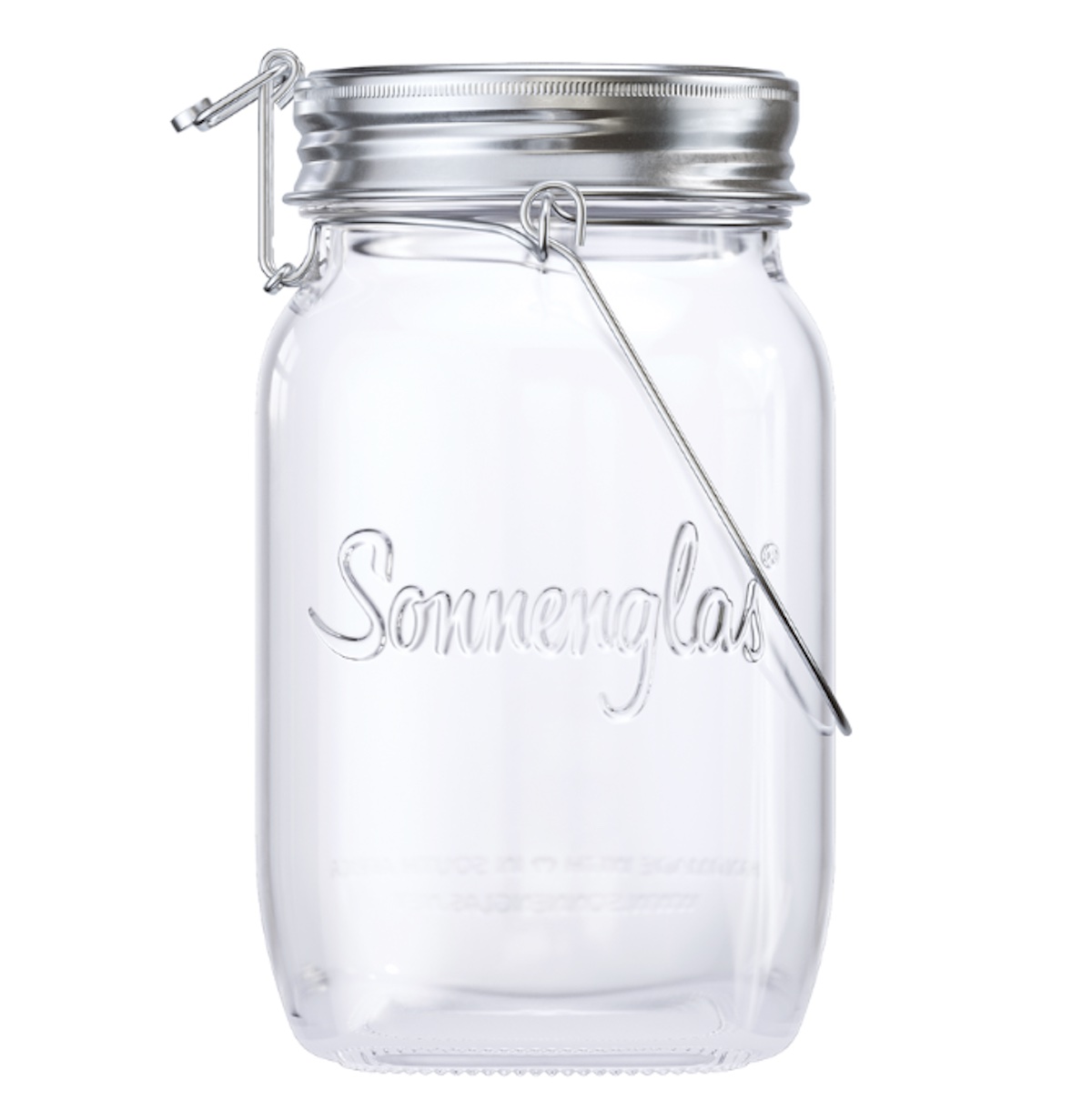 ソーラートップと瓶のセット「SONNENGLAS® クラシック 1000ml」。