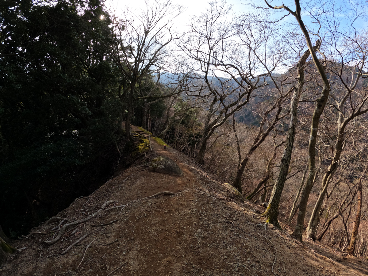 狭い尾根道