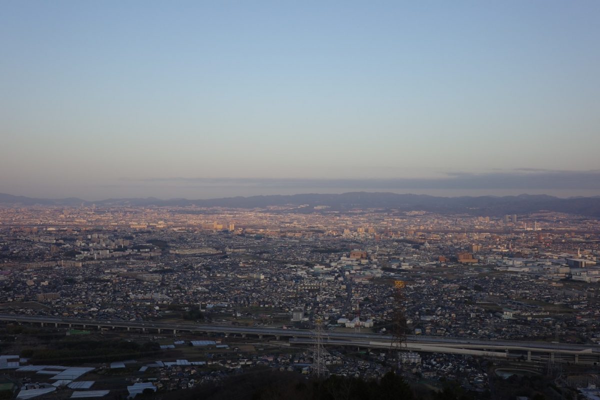 交野山からの朝焼け