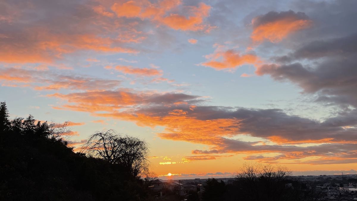 夕焼けの空