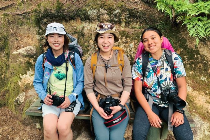 キャニオニングを楽しんだ３人