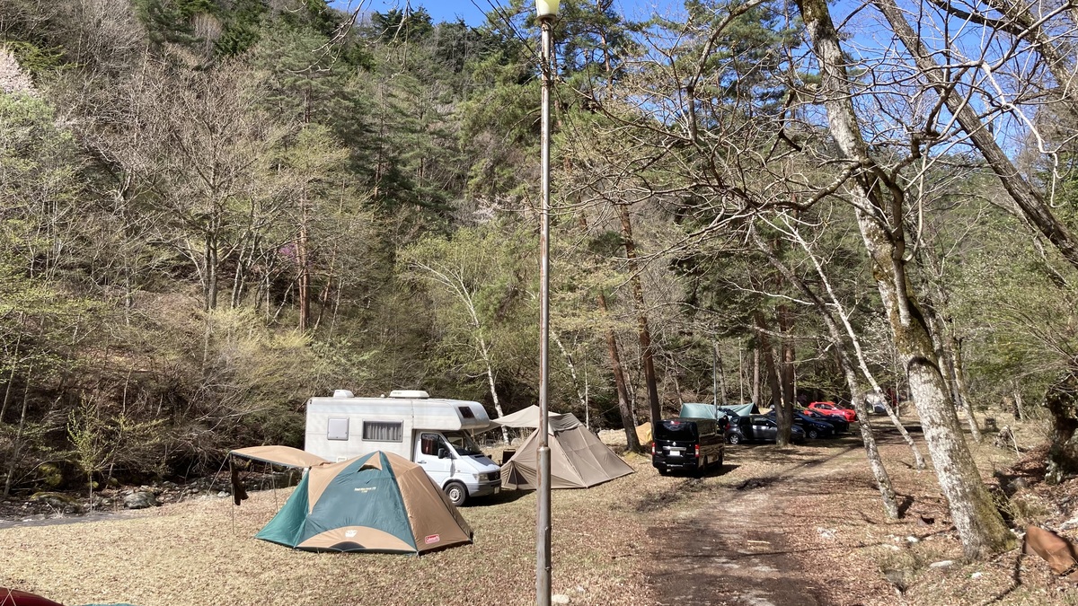 野田平キャンプ場のキャンプサイト