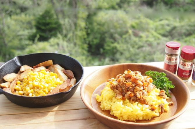 缶詰で作るキャンプ飯
