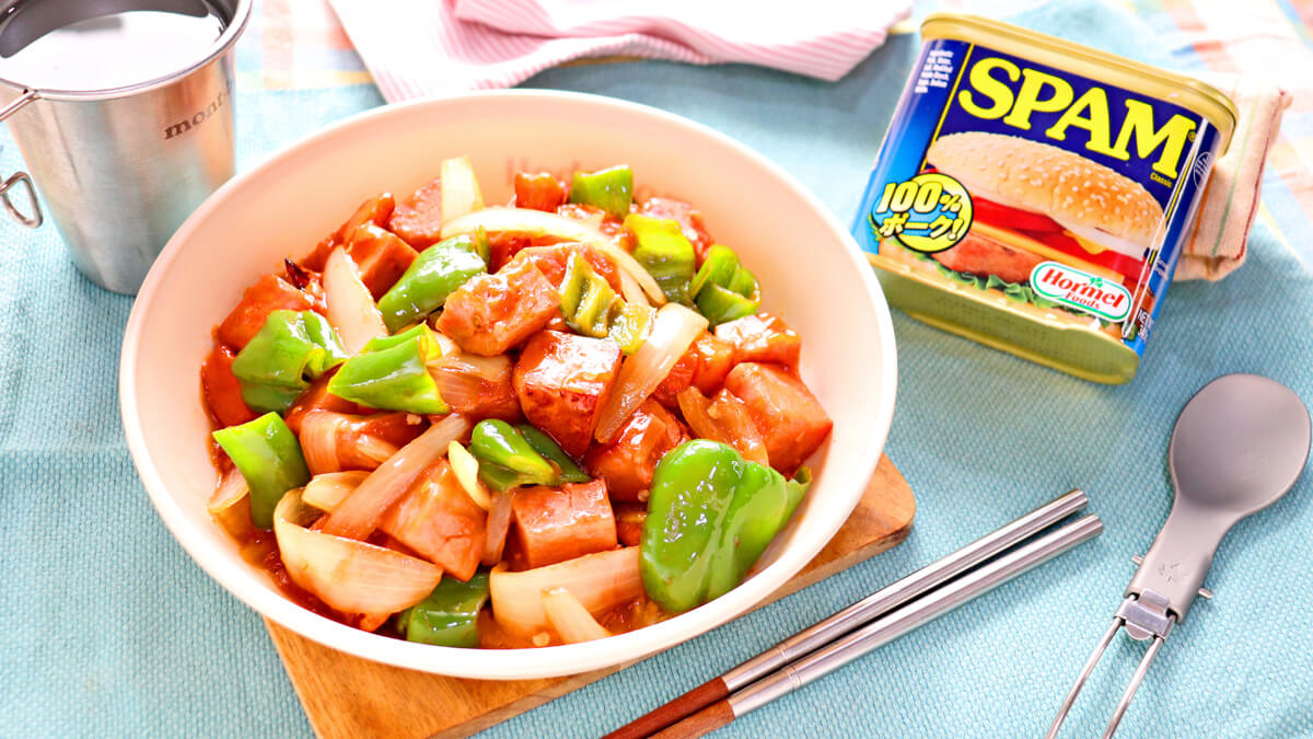 「スパム」をアレンジして作る酢豚のレシピ