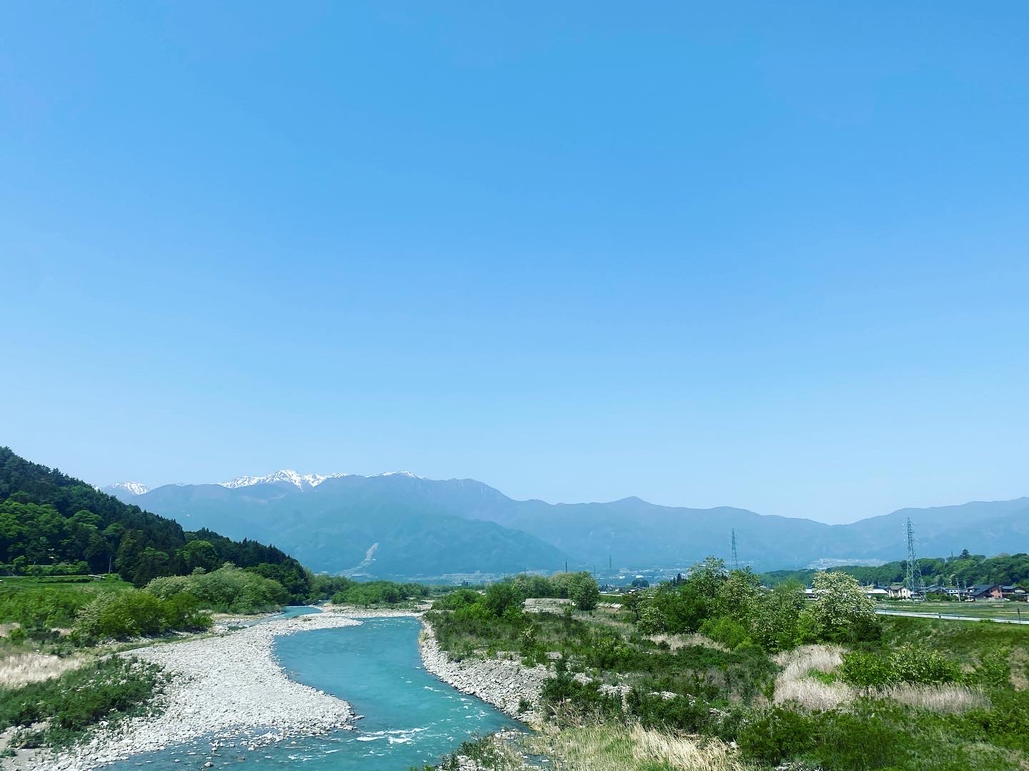 中央アルプスの最高峰木曽駒ケ岳を望む