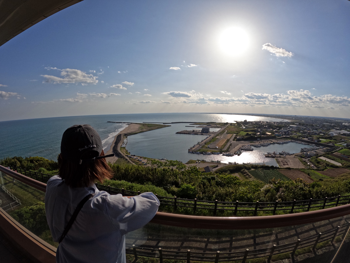 飯岡刑部岬展望館から見る太平洋