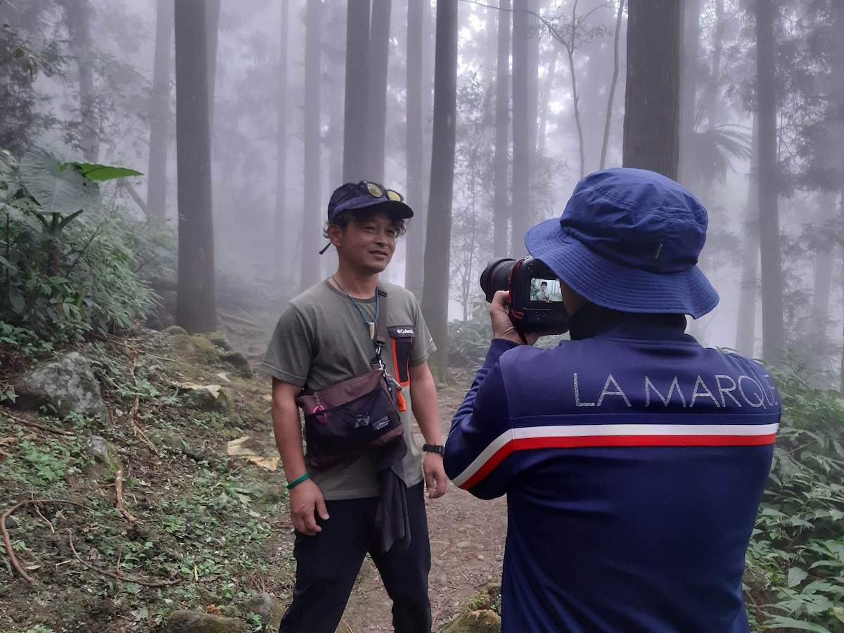 阿里山の台湾ヒノキの森で撮影。