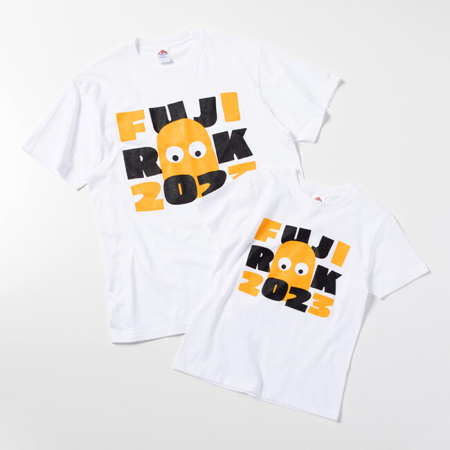 「FUJI ROCK '23ごんちゃんTシャツ」（大人）¥4,000（子供）¥3,800　サイズ：100 / 120 / 140 / S / M / L / XL