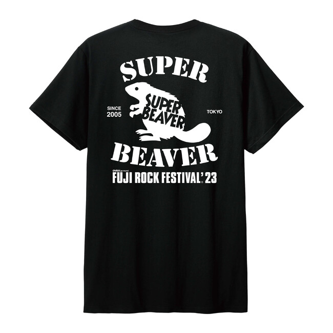 「SUPER BEAVER x FUJI ROCK '23 Tシャツ」¥4,000　サイズ：S / M / L / XL