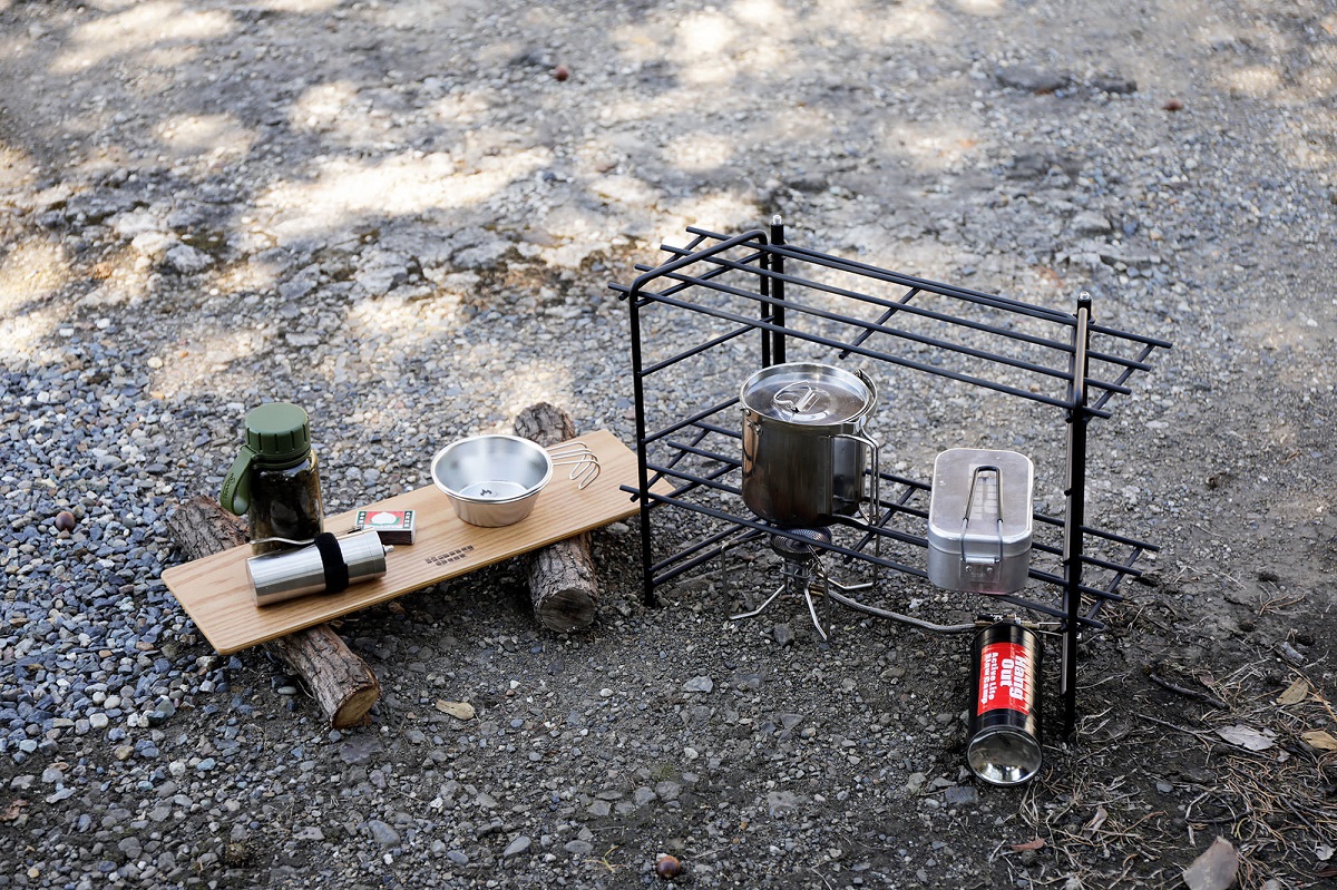 フィールドラック用天板（ブラック）×4枚　クッキングテーブル キャンプ テーブル