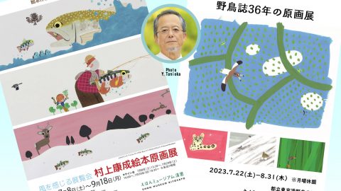 夏休みは絵本作家・村上康成さんの展覧会に行こう！［風を感じる展覧会～村上康成絵本原画展（山梨県北杜市）］［村上康成・野鳥誌36年の原画展（東京都大田区）］