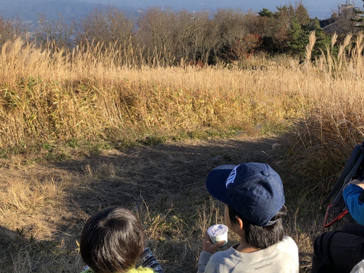 山頂でごほうびのアイス