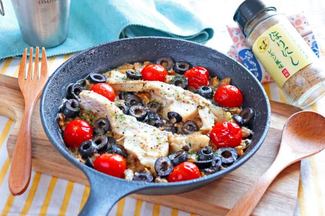 ほりにしレモンで作るアクアパッツァ