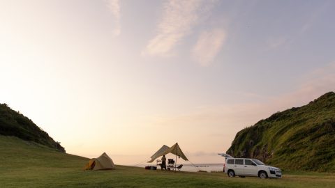 東シナ海に沈むサンセットから漁火を眺めて過ごす平戸キャンプ旅、最後の夜