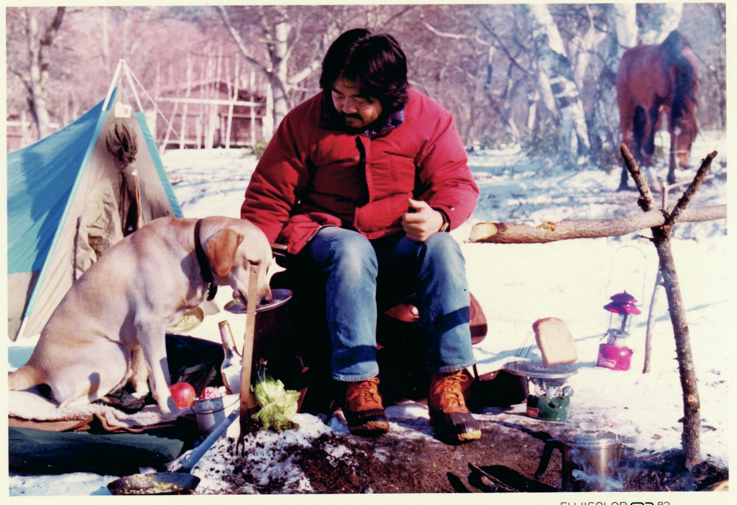 油井さんの昔のキャンプ風景