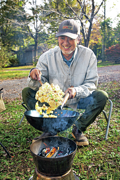 調理中の小雀さん