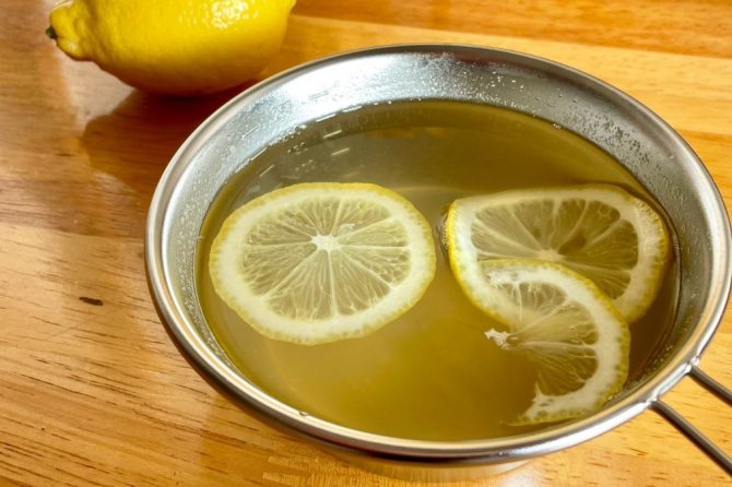 完成したホットレモネード