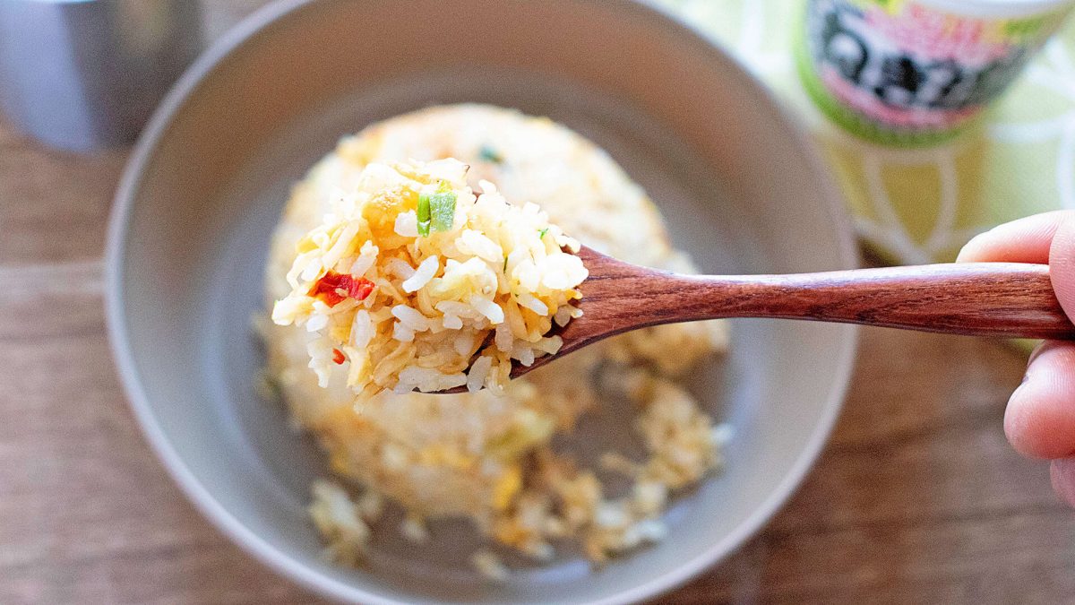 カップヌードルねぎ塩のカップヌードル炒飯