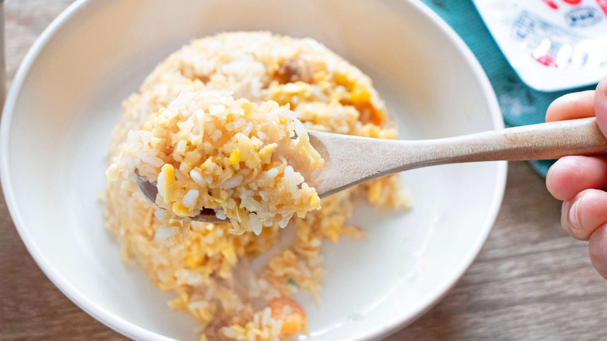 パックごはんで作るカップヌードル炒飯