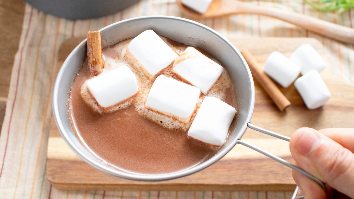 マシュマロシナモンのホットチョコ