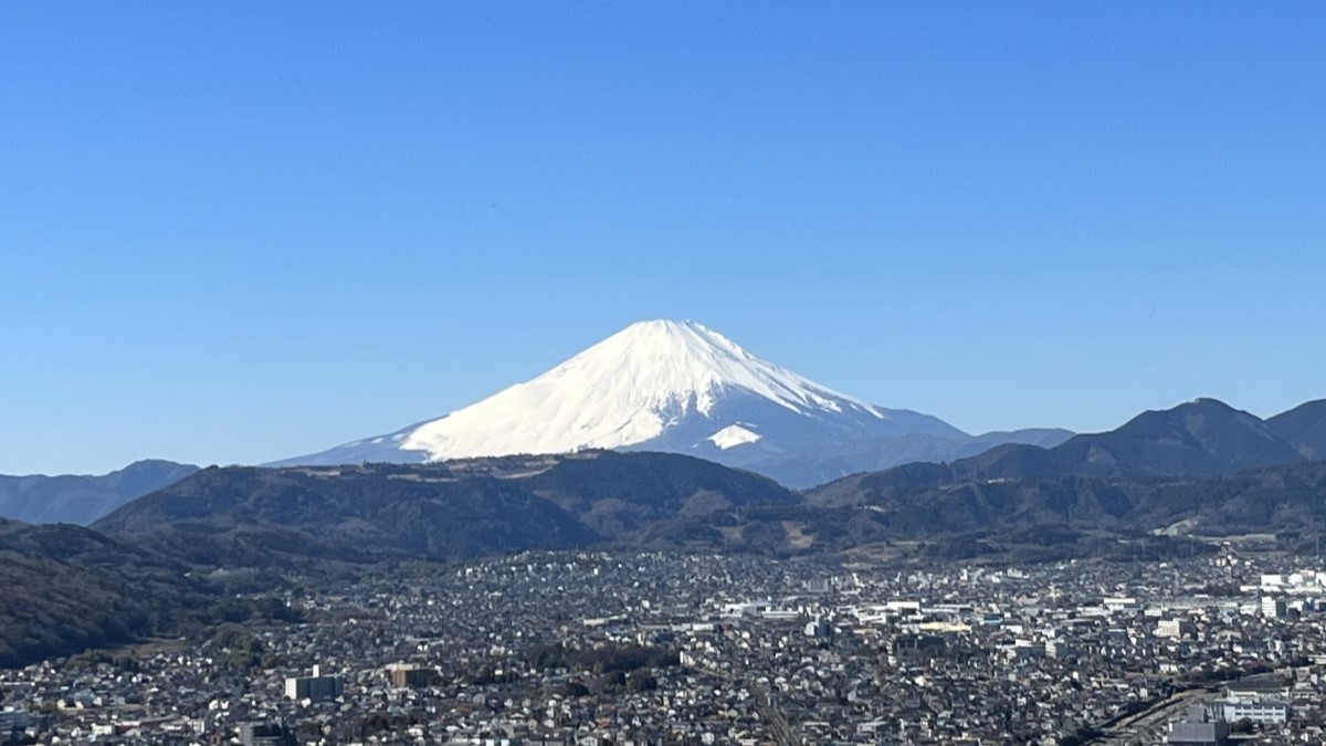 山頂から見る富士山