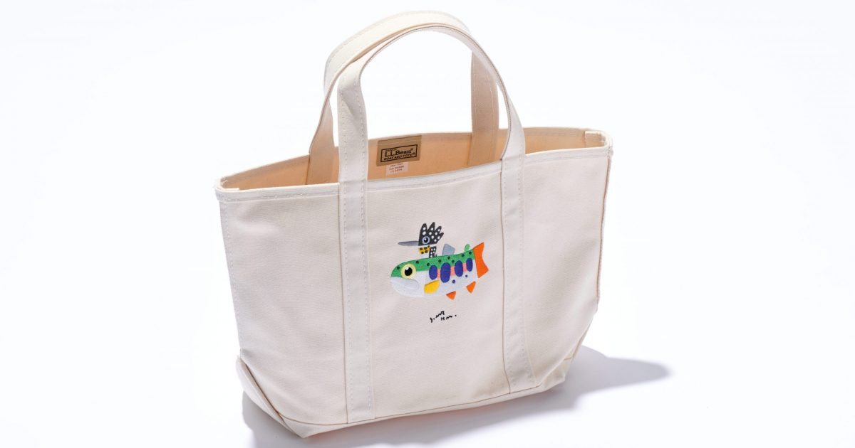 L.L.Bean名作トートのBE-PALコラボ！ヤマメ＆ヤマセミのイラスト刺繍が