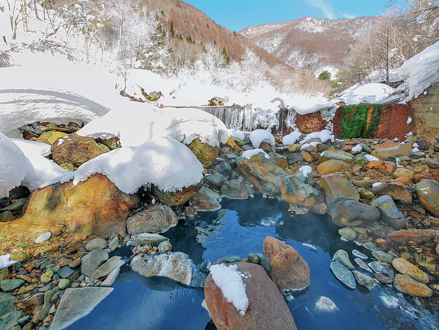 温泉に到着