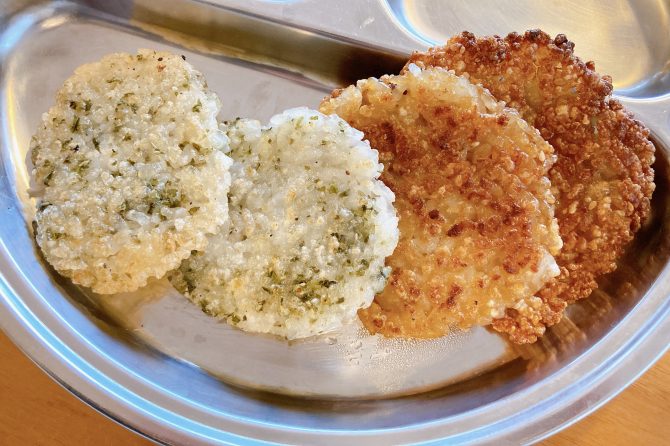 手作りおせんべい