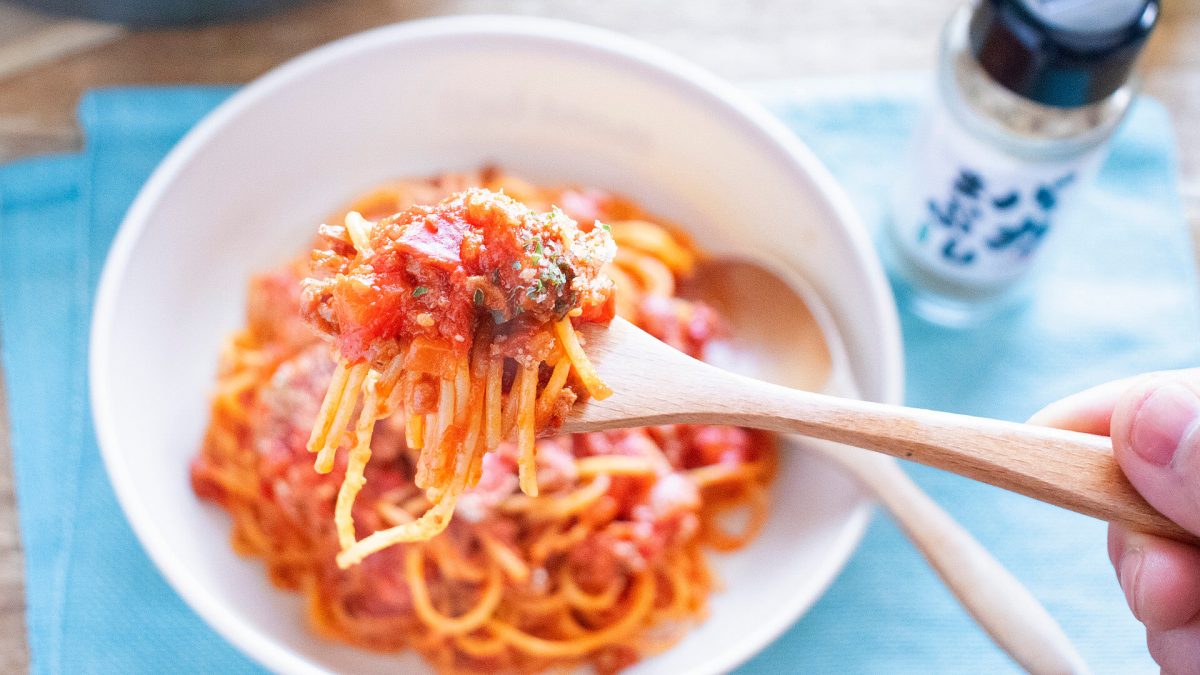 バカまぶしのスパイスソースパスタ