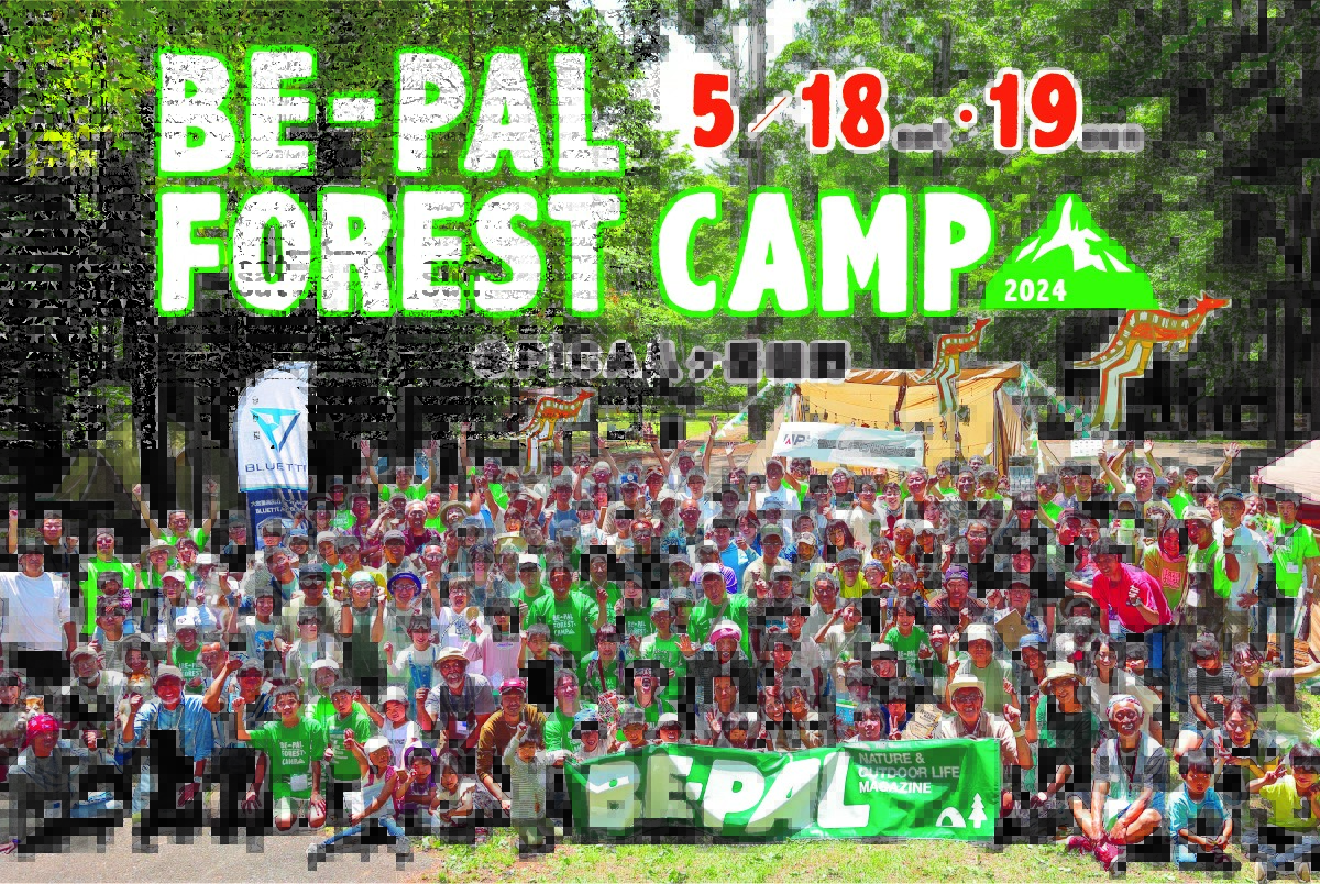 申し込み開始しました！キャンプイベント「BE-PAL FOREST CAMP 2024春」が５月18日・19日開催決定