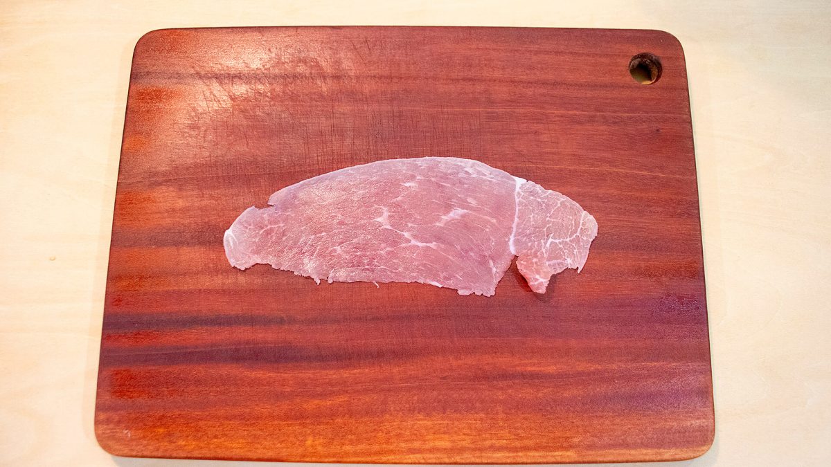 生ハムを広げます