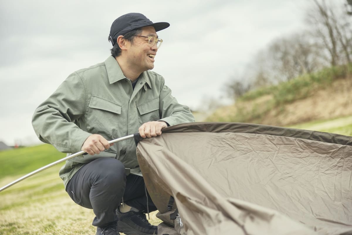 スノーピーク ランドネストMテントタープセットの設営