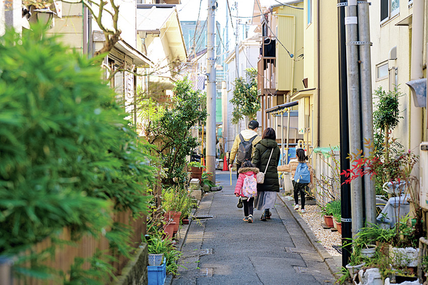 家屋の密集地帯