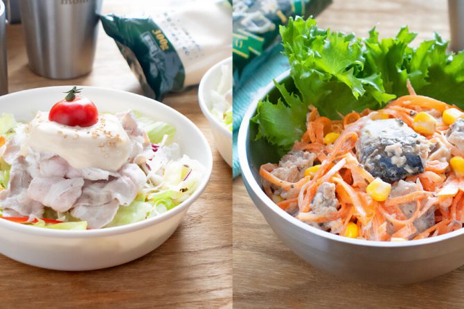 びっくりドンキーマヨネーズで作るおかずサラダ2選