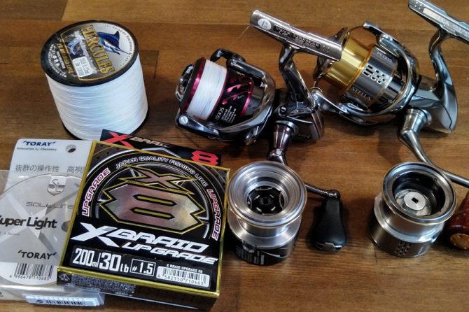 リールとスプール、各種ライン