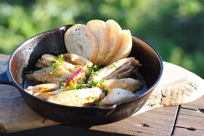 鶏肉のアヒージョ