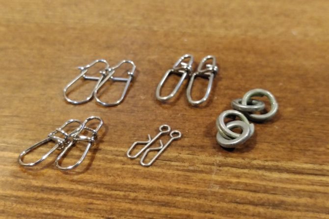 筆者私物のルアースナップ数種