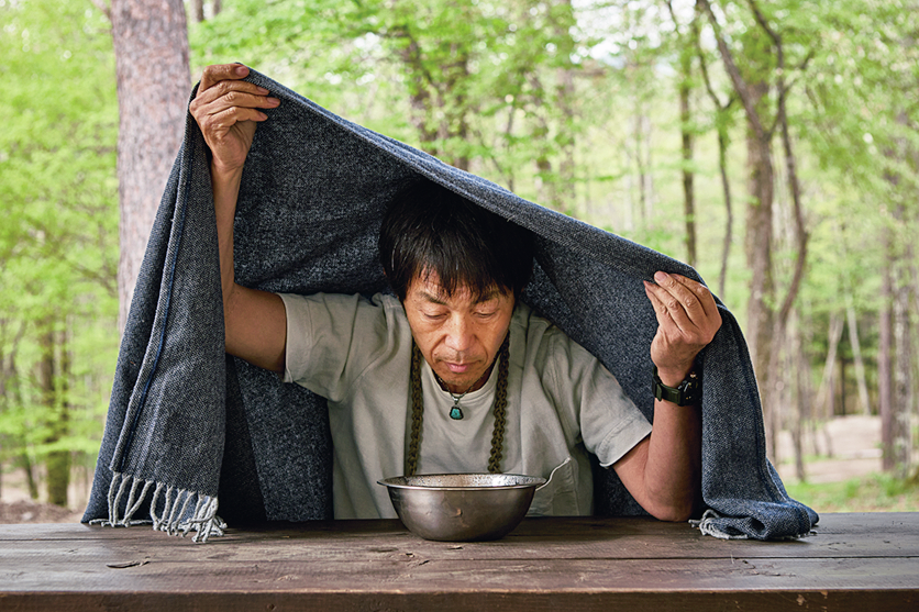 ヨモギで作るスチームテント