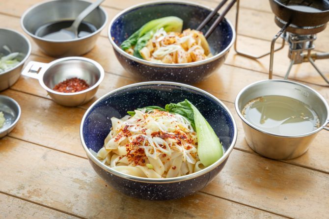 できあがったびゃんびゃん麺