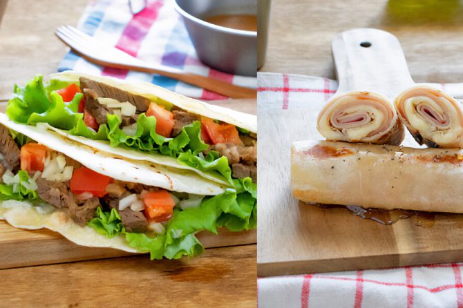 トルティーヤで作るキャンプ飯2選