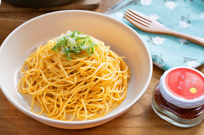 ゆずからりんのペペロンチーノ