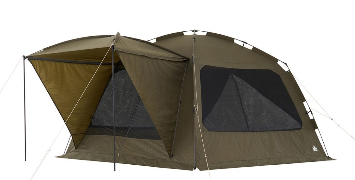 スクリーンタープ LOGOSの新作スクリーンタープはわずか2分で組み立て完了！大型窓で通気