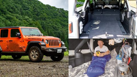 ラングラーは車中泊もできる！実用的なスクエア型ラゲッジ＆快眠テクも紹介