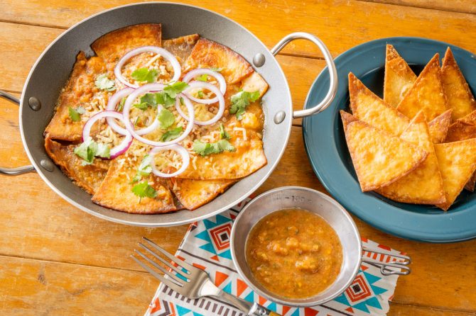 トルティーヤチップスとチラキーレス